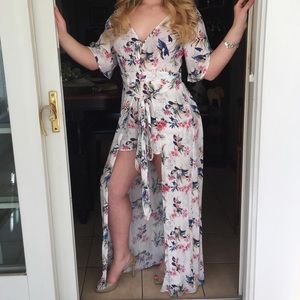 American Eagle floral romper dress